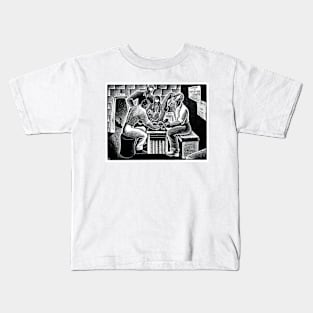 Noon Game, Playing Cards (1935 - 1943) by Dan Rico Kids T-Shirt